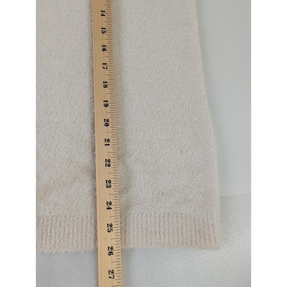 Barefoot Dreams CozyChic Lite Cardigan Womens M Cream White‎ Button Front Comfy - Picture 10 of 11